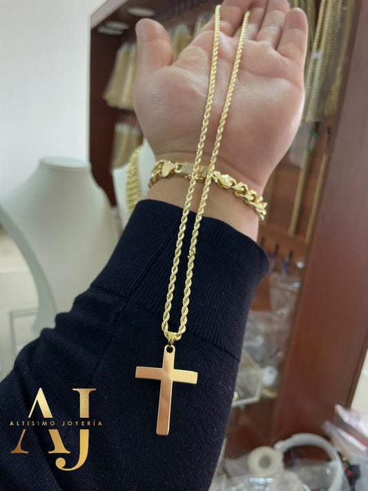 Cadena Tourbillon + Cruz Hombre