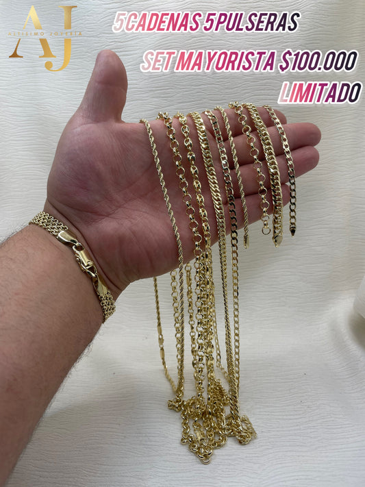 Set Cadenas / Pulseras Hombre