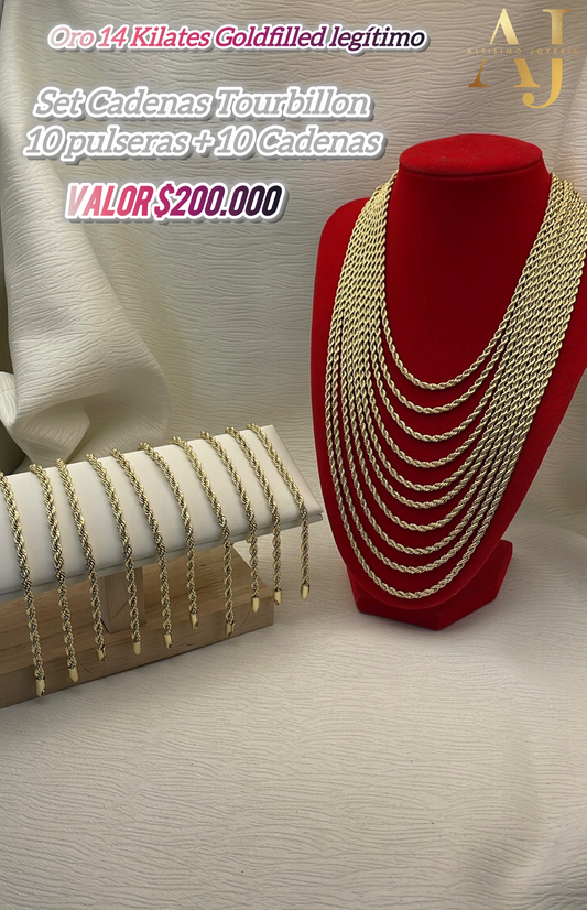 Lote Cadenas/ Pulseras tourbillon
