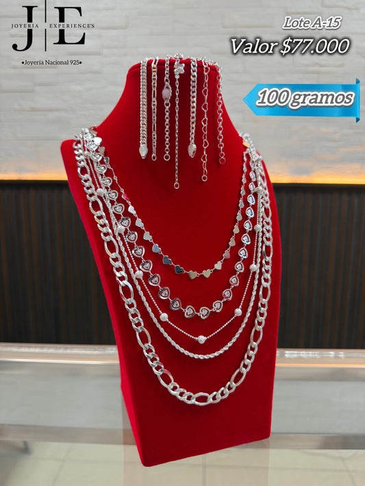 100 Gramos Mixtos Cadena + Pulseras