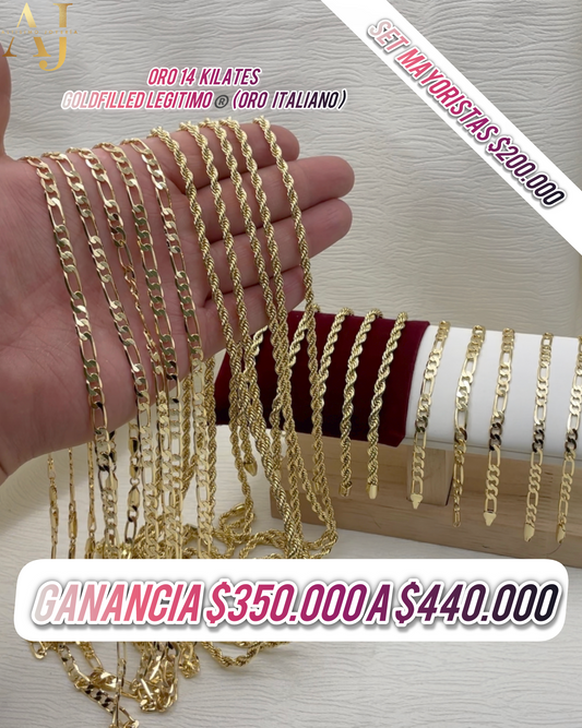 Set Cadenas/Pulseras Hombre