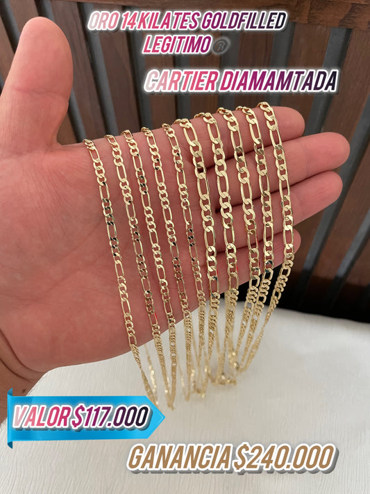 Lote Cadena Cartier Diamantada